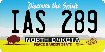 ND license plate IAS289
