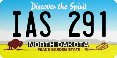 ND license plate IAS291