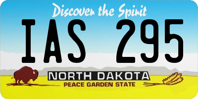 ND license plate IAS295