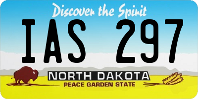 ND license plate IAS297