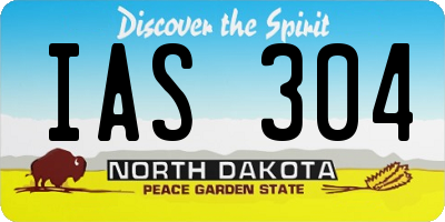 ND license plate IAS304