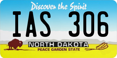 ND license plate IAS306