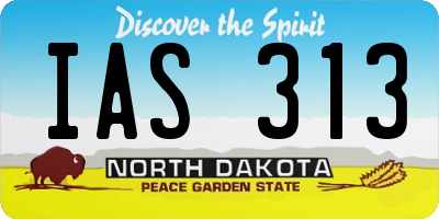 ND license plate IAS313