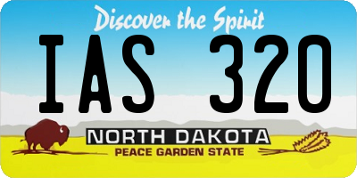 ND license plate IAS320