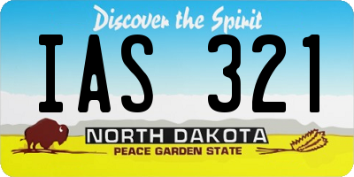 ND license plate IAS321