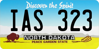 ND license plate IAS323