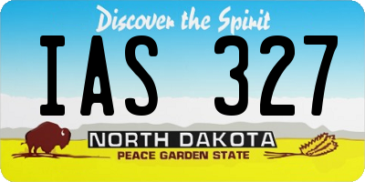 ND license plate IAS327