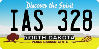ND license plate IAS328