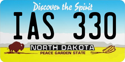 ND license plate IAS330