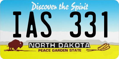 ND license plate IAS331