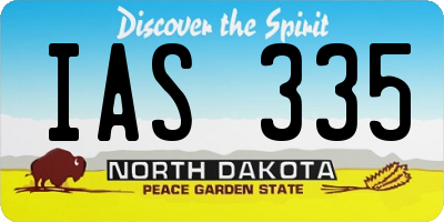 ND license plate IAS335