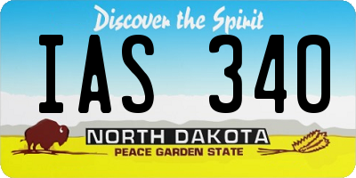 ND license plate IAS340