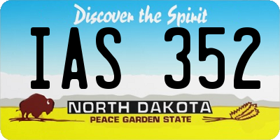 ND license plate IAS352