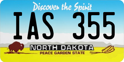 ND license plate IAS355