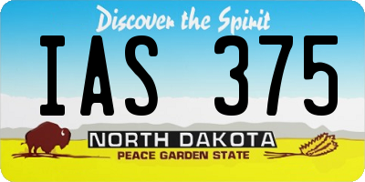 ND license plate IAS375