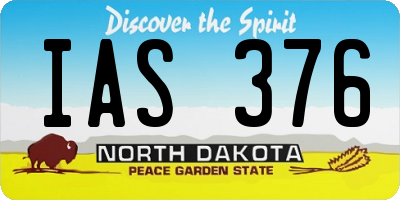 ND license plate IAS376