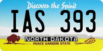 ND license plate IAS393