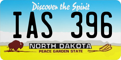 ND license plate IAS396
