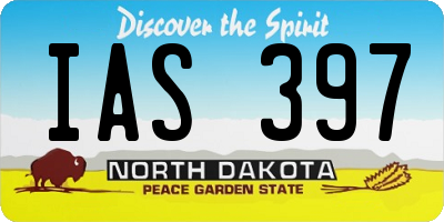 ND license plate IAS397