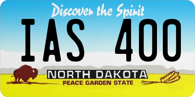 ND license plate IAS400
