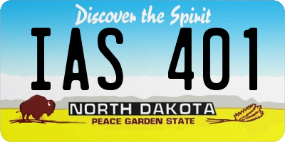 ND license plate IAS401