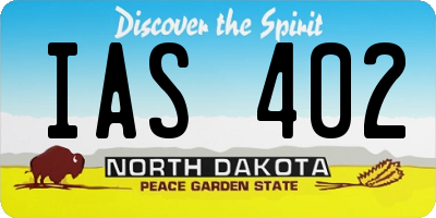 ND license plate IAS402