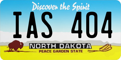 ND license plate IAS404