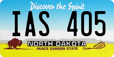 ND license plate IAS405