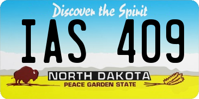 ND license plate IAS409