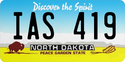 ND license plate IAS419