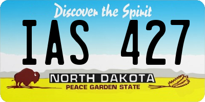 ND license plate IAS427