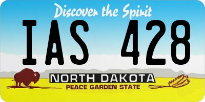 ND license plate IAS428