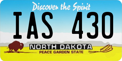 ND license plate IAS430