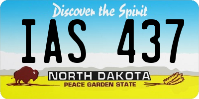 ND license plate IAS437