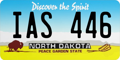 ND license plate IAS446