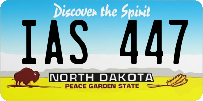 ND license plate IAS447