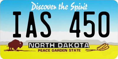 ND license plate IAS450
