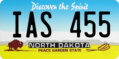 ND license plate IAS455