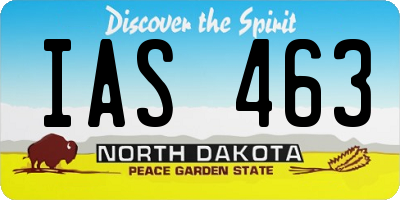 ND license plate IAS463