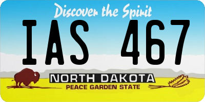 ND license plate IAS467
