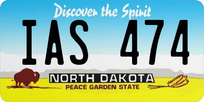 ND license plate IAS474