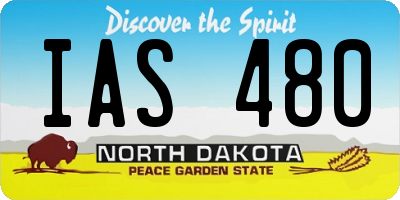 ND license plate IAS480