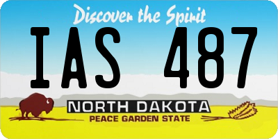 ND license plate IAS487