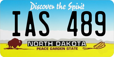 ND license plate IAS489