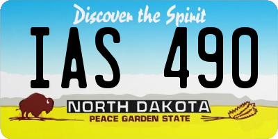 ND license plate IAS490