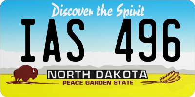 ND license plate IAS496
