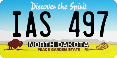 ND license plate IAS497