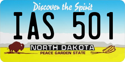 ND license plate IAS501