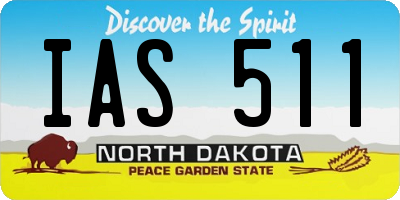 ND license plate IAS511