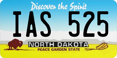 ND license plate IAS525